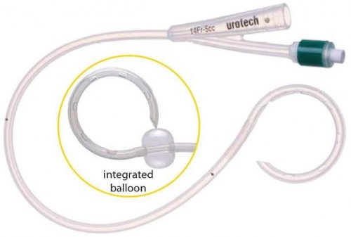 Цистостома Urotech Supra Fix BK с баллоном и завитком, силикон